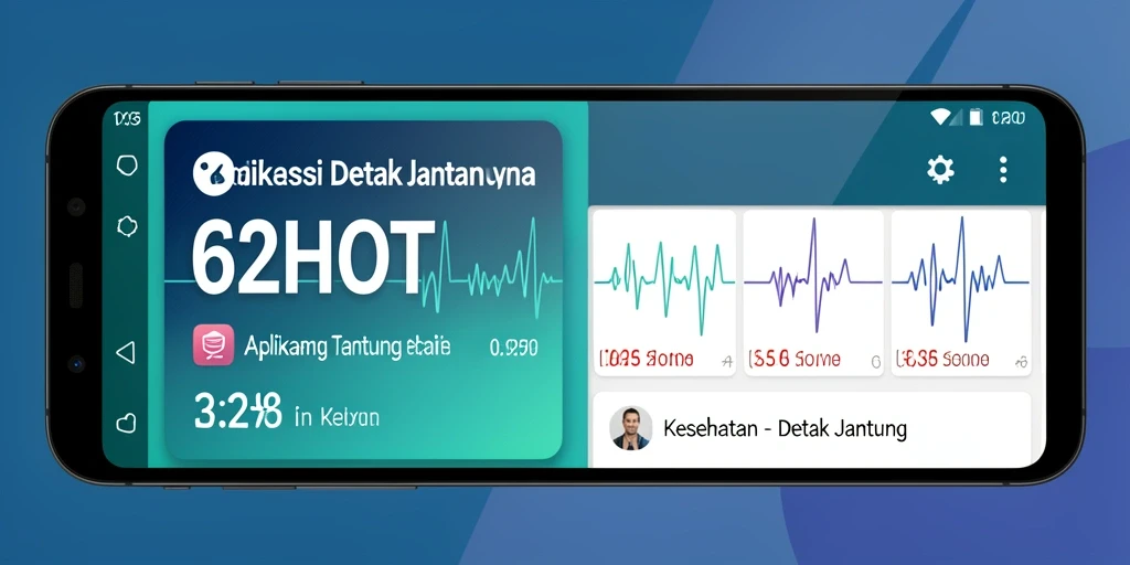 Tampilan antarmuka utama aplikasi Detak Jantung 62HOT.