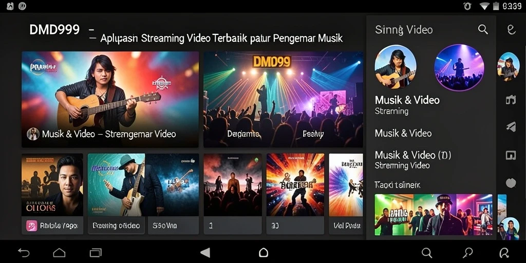 Antarmuka DMD999 yang intuitif dan menarik saat menjelajahi video.